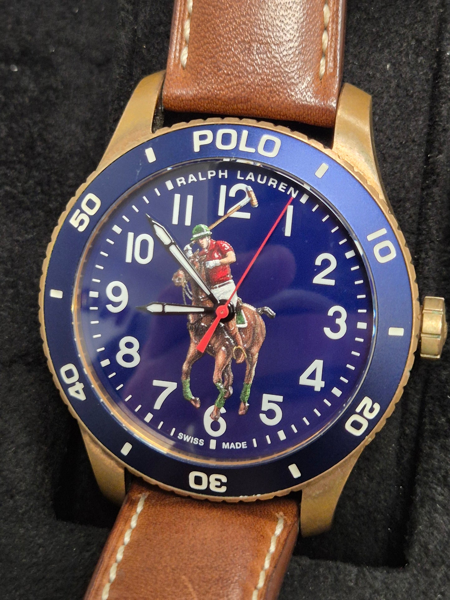 RALPH LAUREN 'THE POLO PLAYER' WATCH IN BOX