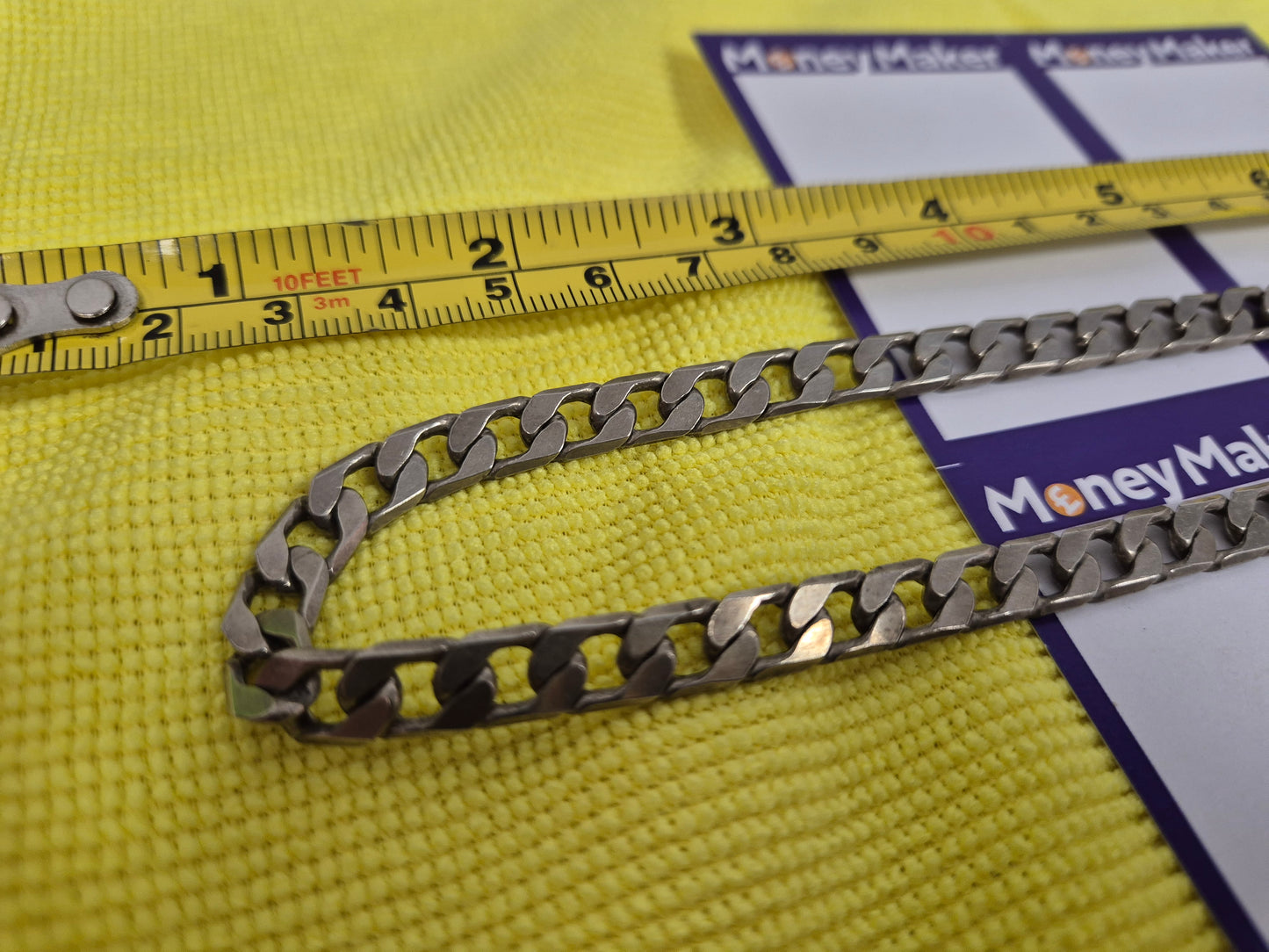 SILVER 925 SQUARE CURB NECKLACE