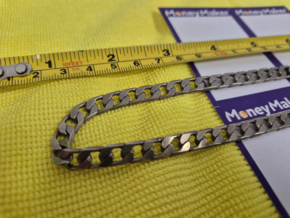 SILVER 925 SQUARE CURB NECKLACE