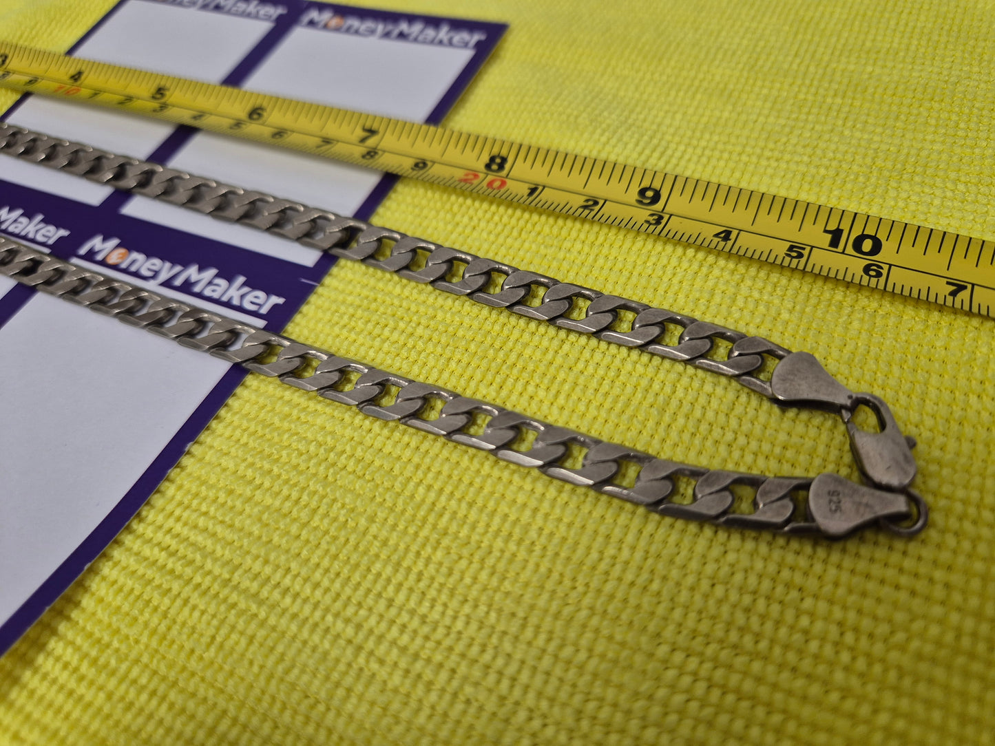 SILVER 925 SQUARE CURB NECKLACE