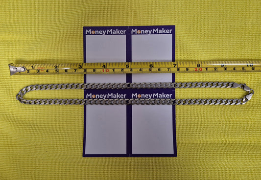 SILVER 925 SQUARE CURB NECKLACE