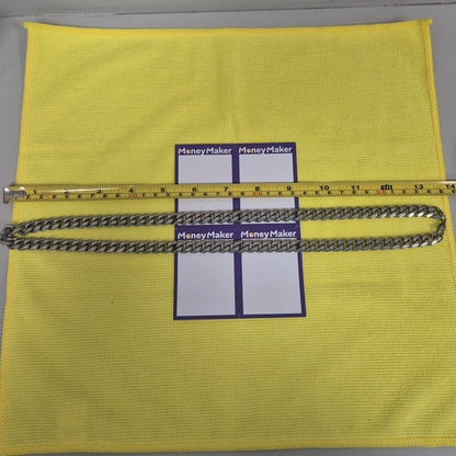 BASE METAL CLOSE-LINK CURB NECKLACE