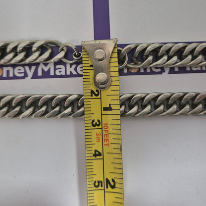 BASE METAL CLOSE-LINK CURB NECKLACE