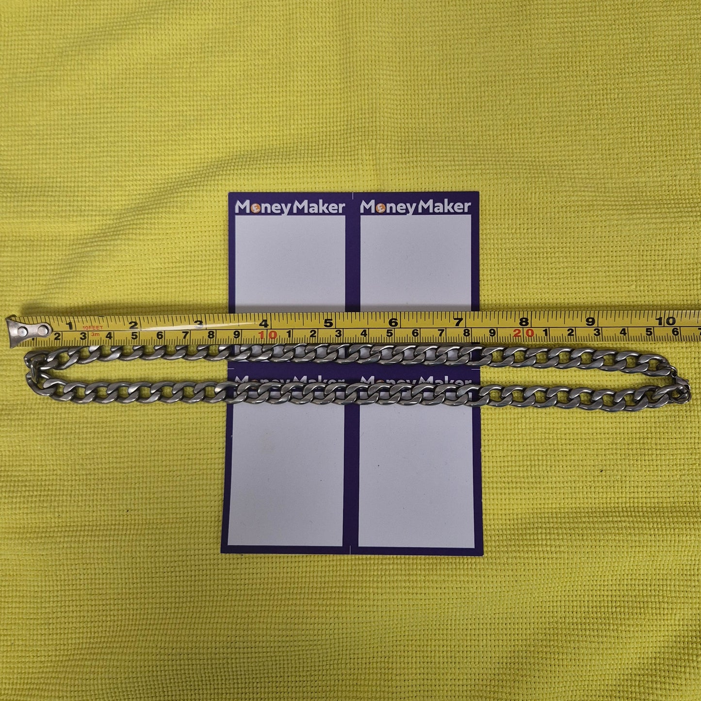 BASE METAL SQUARE-LINK CURB NECKLACE