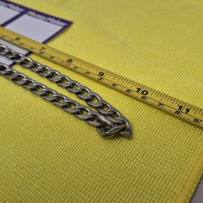 BASE METAL SQUARE-LINK CURB NECKLACE