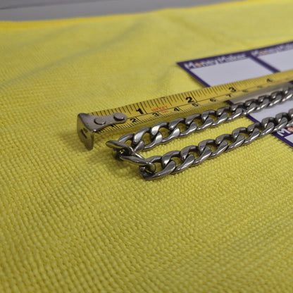 BASE METAL SQUARE-LINK CURB NECKLACE