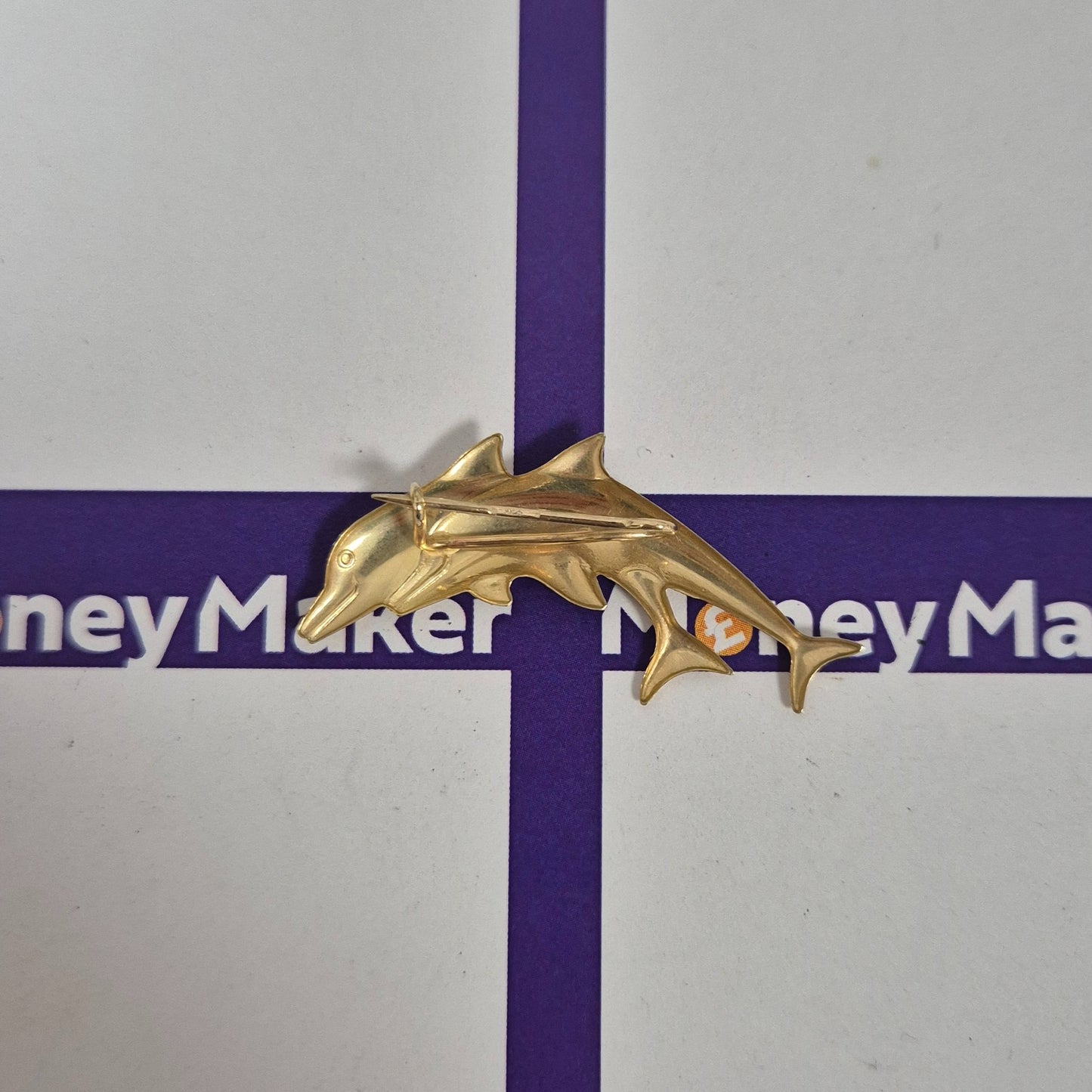 9CT GOLD DOLPHIN BROOCH