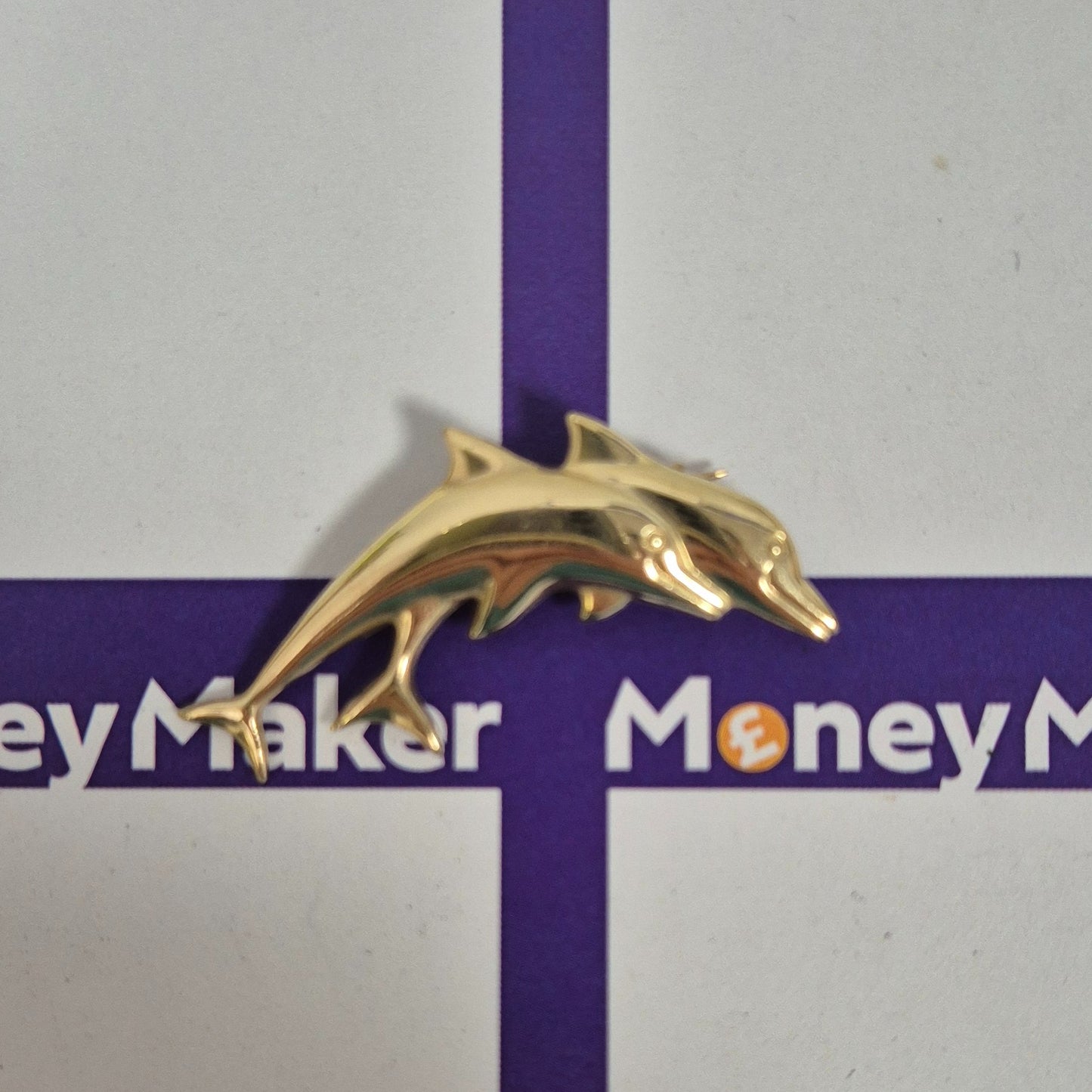 9CT GOLD DOLPHIN BROOCH