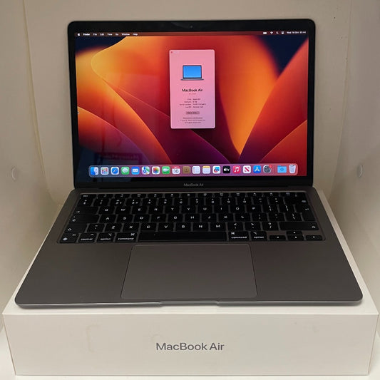 Apple MacBook Air 13in (256GB SSD, M1, 8GB) Laptop - Space Grey - MGN63B/A 2020)