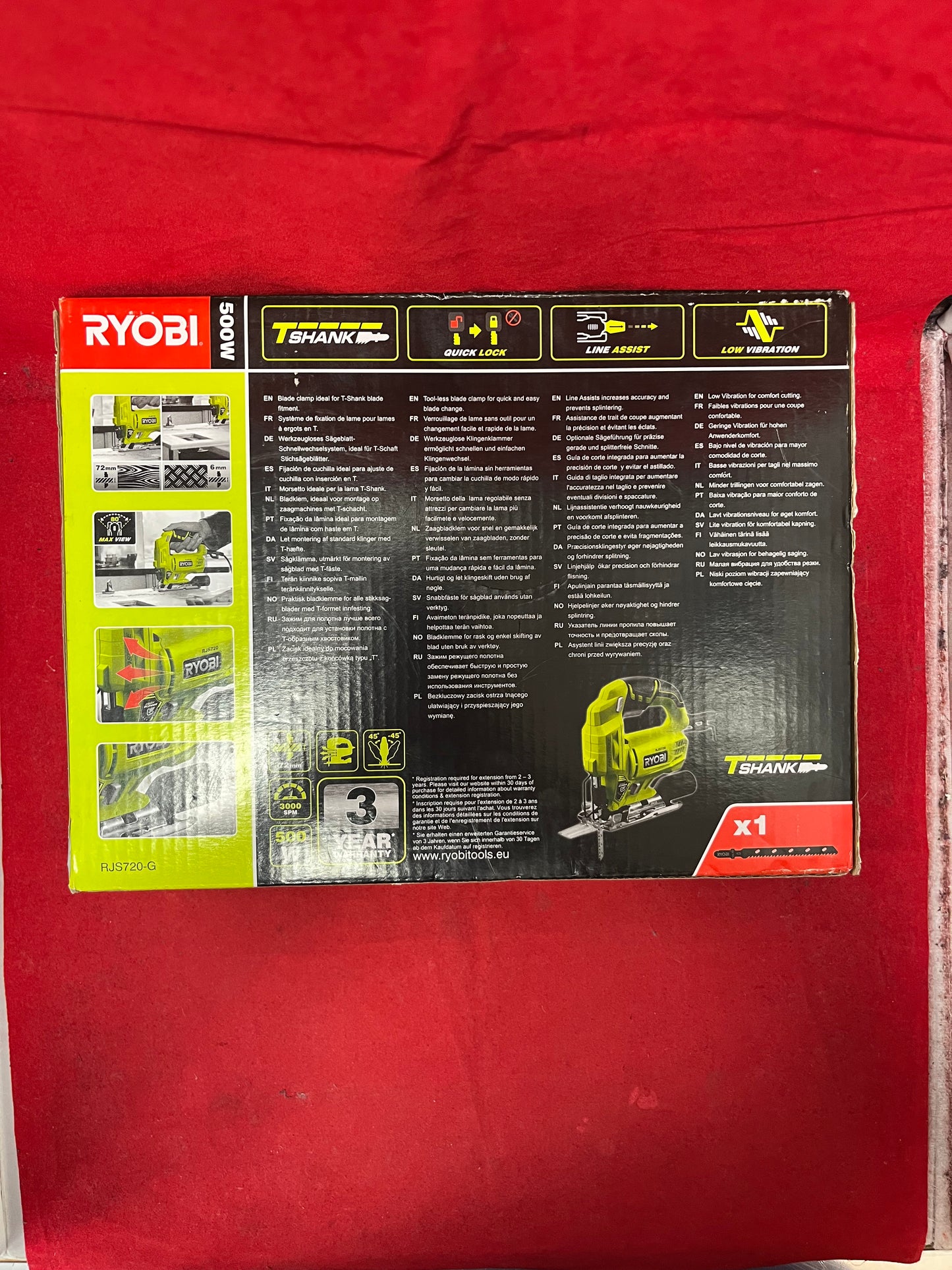 Ryobi RJS750G Corded Electric Jigsaw 500W