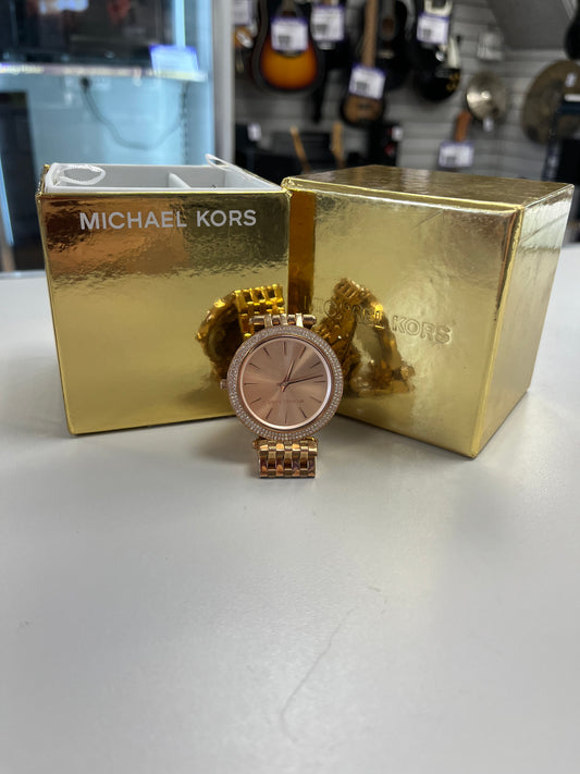 Micheal Kors Gold Female Watch & Bracelet Set